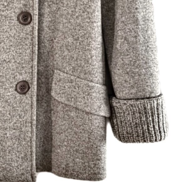 Amina Rubinacci Jacket Womens Sz Small/42 Gray Knit Wool Cashmere Italy MINT - Picture 10 of 15